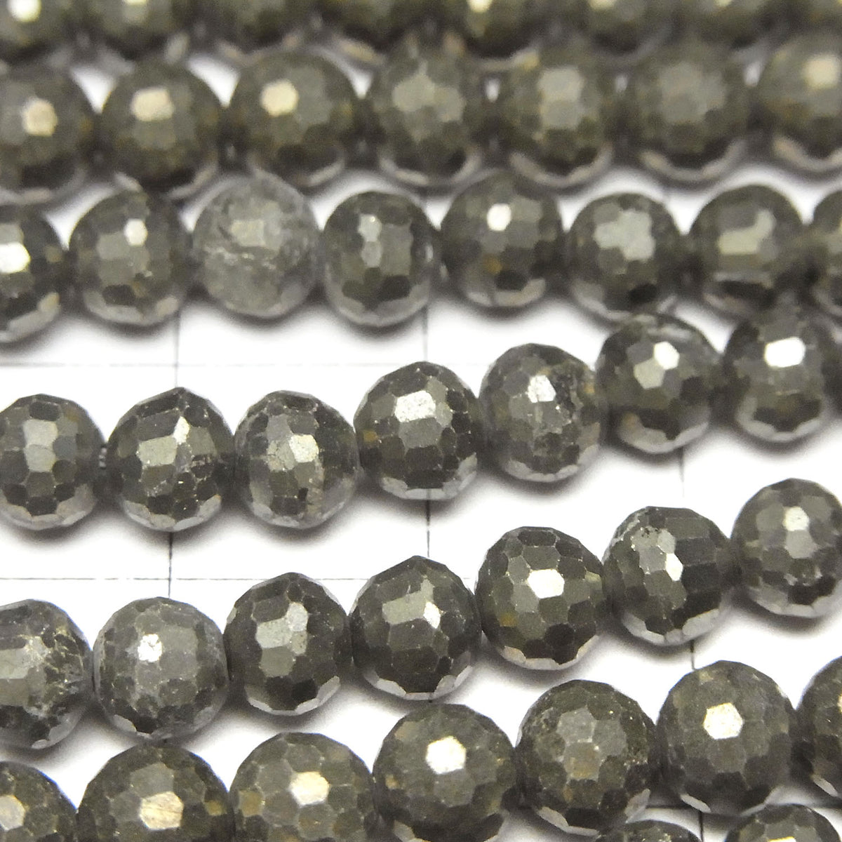 High Quality! Pyrite AAA 128Faceted Round 6mm half or 1strand beads (aprx.15inch/36cm)