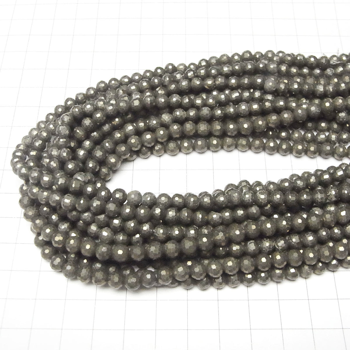 High Quality! Pyrite AAA 128Faceted Round 6mm half or 1strand beads (aprx.15inch/36cm)
