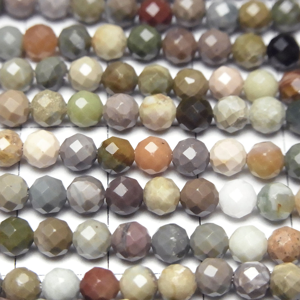 High Quality! Imperial Jasper 32Faceted Round 4mm 1strand beads (aprx.15inch/37cm)