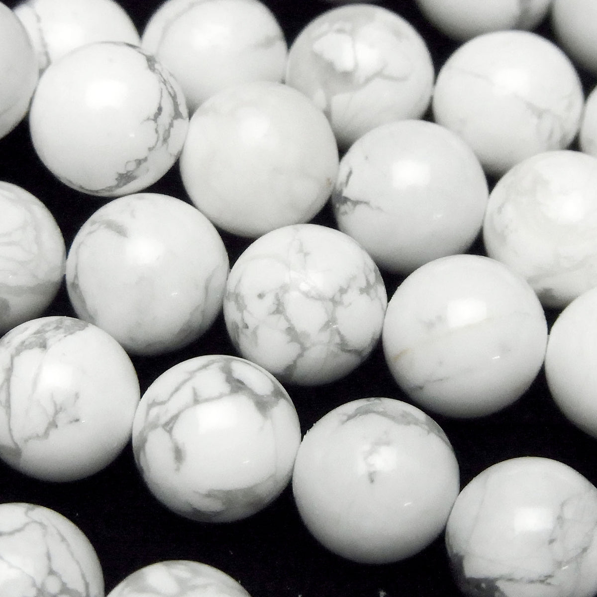 Howlite Magnesite Round 10mm 1strand beads (aprx.15inch/36cm)