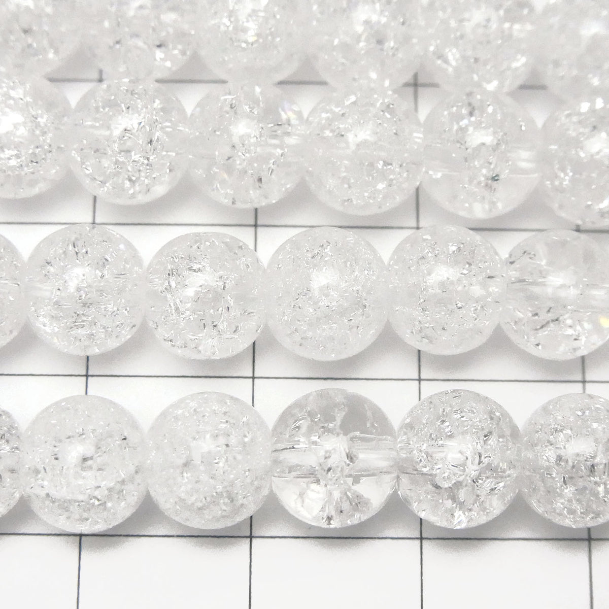 Cracked Crystal Quartz (Smelted Quartz) Round 8mm 1strand beads (aprx.15inch/36cm)