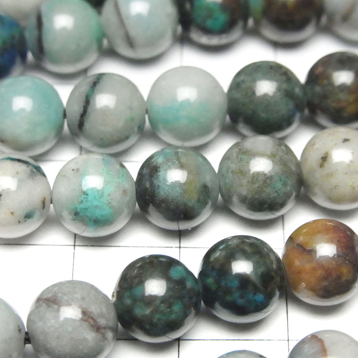 Chrysocolla AA+ Round 8mm half or 1strand beads (approx. 15 inches/38 cm)