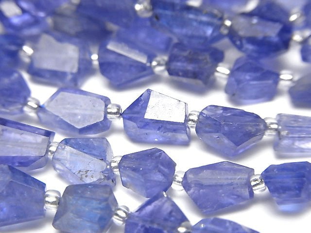 [Video] High Quality Tanzanite AA++ Faceted Nugget 1strand beads (aprx.9inch / 23cm)