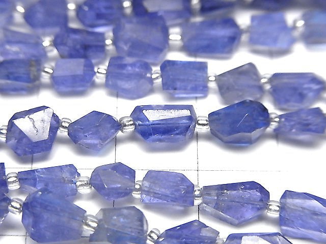 [Video] High Quality Tanzanite AA++ Faceted Nugget 1strand beads (aprx.9inch / 23cm)