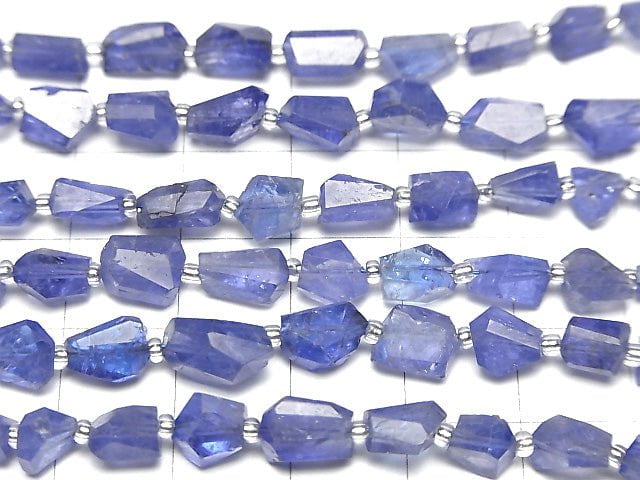 [Video] High Quality Tanzanite AA++ Faceted Nugget 1strand beads (aprx.9inch / 23cm)