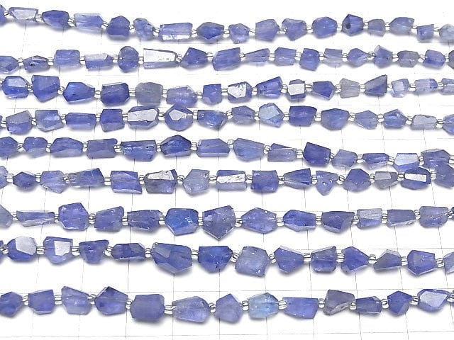 [Video] High Quality Tanzanite AA++ Faceted Nugget 1strand beads (aprx.9inch / 23cm)