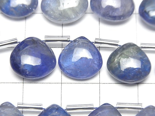 [Video] High Quality Bi-color Tanzanite AAA- Chestnut (Smooth) half or 1strand beads (aprx.7inch / 18cm)