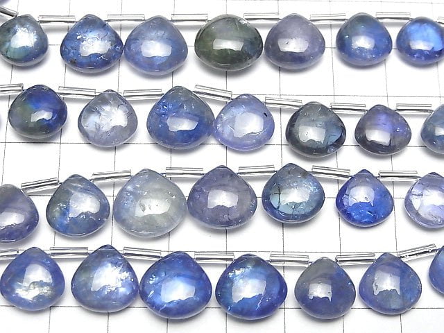 [Video] High Quality Bi-color Tanzanite AAA- Chestnut (Smooth) half or 1strand beads (aprx.7inch / 18cm)