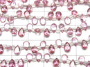 [Video]High Quality Pink Topaz AAA Pear shape Faceted 6x4mm half or 1strand (28pcs)