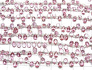 [Video]High Quality Pink Topaz AAA Pear shape Faceted 6x4mm half or 1strand (28pcs)