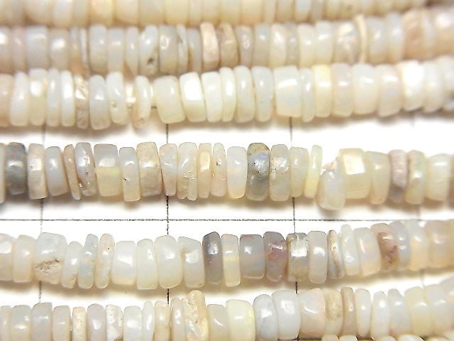 [Video] Australian Precious Opal AA Roundel (Heishi) 4.5-5.5mm 1strand beads (aprx.15inch/38cm)