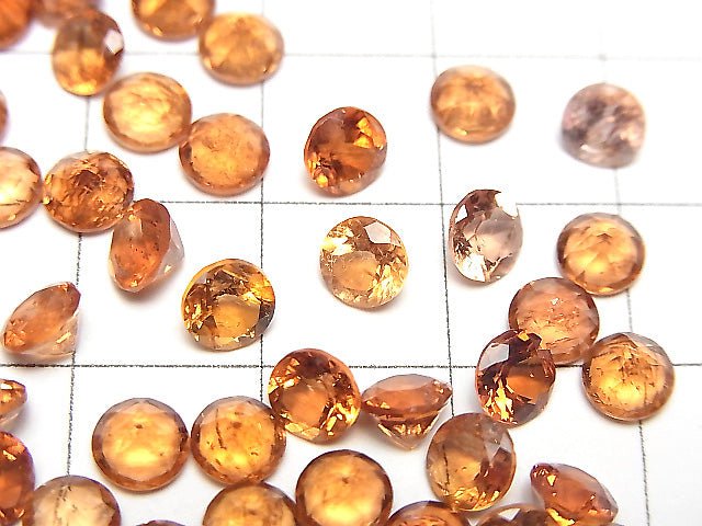 [Video] High Quality Imperial Topaz AAA- Loose stone Round Faceted 5x5mm 3pcs