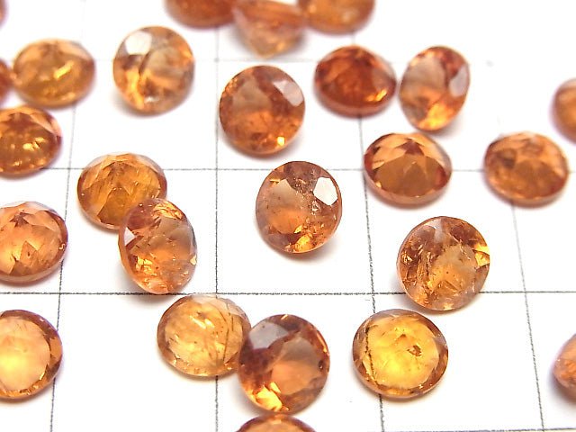 [Video] High Quality Imperial Topaz AAA- Loose stone Round Faceted 6x6mm 2pcs