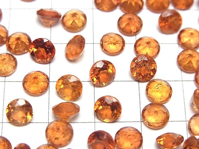 [Video] High Quality Imperial Topaz AAA- Loose stone Round Faceted 6x6mm 2pcs