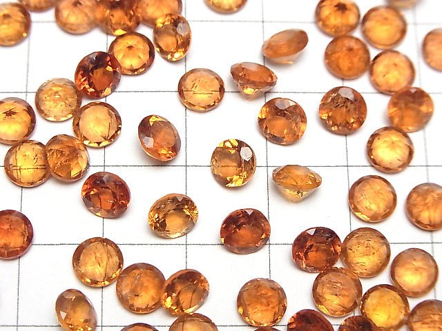 [Video] High Quality Imperial Topaz AAA- Loose stone Round Faceted 6x6mm 2pcs