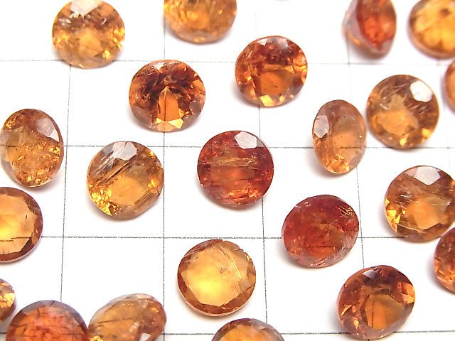 [Video] High Quality Imperial Topaz AAA- Loose stone Round Faceted 8x8mm 2pcs