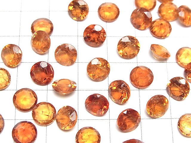 [Video] High Quality Imperial Topaz AAA- Loose stone Round Faceted 8x8mm 2pcs