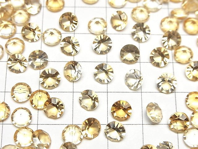 [Video]High Quality Citrine AAA Loose stone Round Concave Cut 6x6mm 4pcs