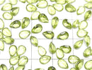 [Video] High Quality Peridot AAA Undrilled Pear shape Faceted 6x4mm 5pcs
