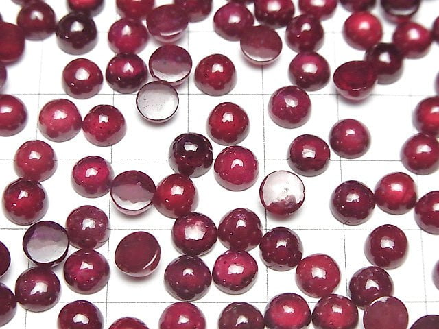 [Video] High Quality Ruby AA++ Round  Cabochon 6x6mm 2pcs