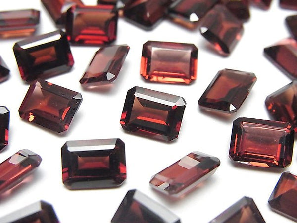 [Video]High Quality Mozambique Garnet AAA Loose stone Rectangle Faceted 8x6mm 4pcs