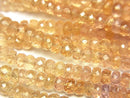[Video] High Quality Imperial Topaz AA++ Faceted Button Rondelle half or 1strand beads (aprx.15inch/38cm)