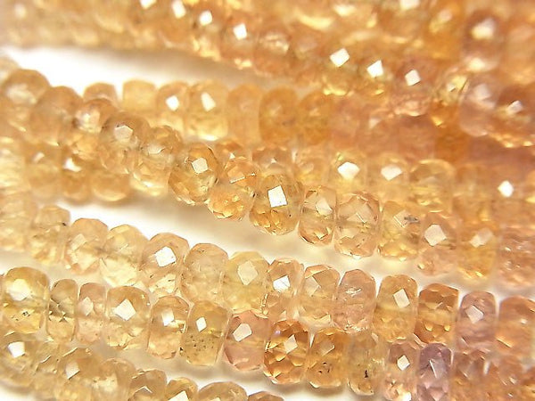 [Video] High Quality Imperial Topaz AA++ Faceted Button Roundel half or 1strand beads (aprx.15inch/38cm)