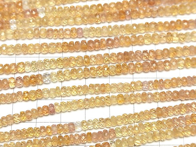 [Video] High Quality Imperial Topaz AA++ Faceted Button Roundel half or 1strand beads (aprx.15inch/38cm)