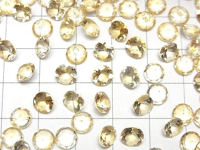 [Video]High Quality Citrine AAA Loose stone Round Faceted 6x6mm 10pcs