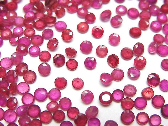 [Video] Ruby AA++ Loose Round Faceted 3x3mm 10pcs