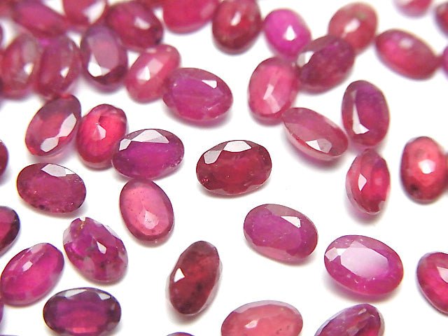 [Video] High Quality Ruby AA++ Loose stone Oval Faceted 6x4mm 3pcs