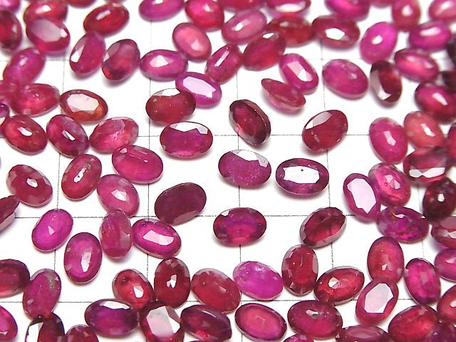 [Video] High Quality Ruby AA++ Loose stone Oval Faceted 6x4mm 3pcs