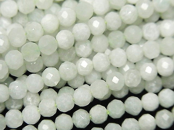 High Quality! Burma Jadeite AA+ Faceted Round 3mm 1strand beads (aprx.15inch / 38cm)