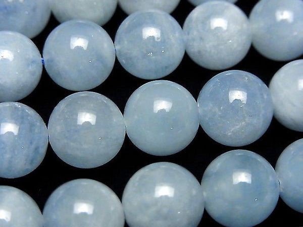 [Video] Mozambique Aquamarine AA++ Round 12mm half or 1strand beads (aprx.15inch/36cm)