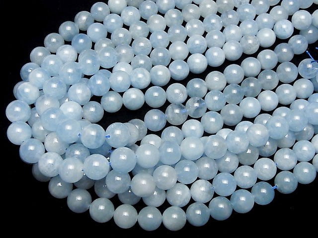 [Video] Mozambique Aquamarine AA++ Round 12mm half or 1strand beads (aprx.15inch/36cm)