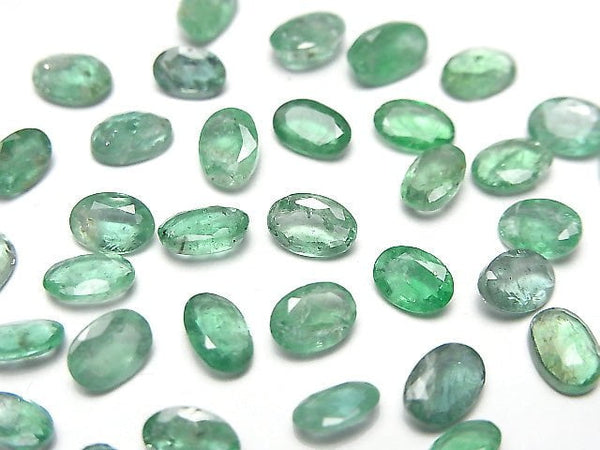 [Video]Zambia High Quality Emerald AAA- Loose stone Oval Faceted 6x4mm 2pcs