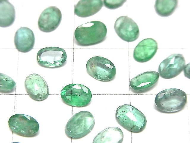 [Video]Zambia High Quality Emerald AAA- Loose stone Oval Faceted 6x4mm 2pcs