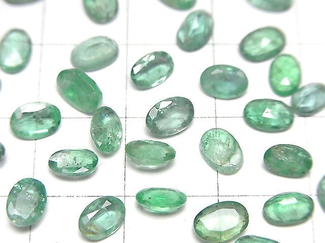 [Video]Zambia High Quality Emerald AAA- Loose stone Oval Faceted 6x4mm 2pcs