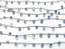 [Video] High Quality Santa Maria Aquamarine AAA + Drop Faceted Briolette 1strand beads (aprx.5inch / 13cm)