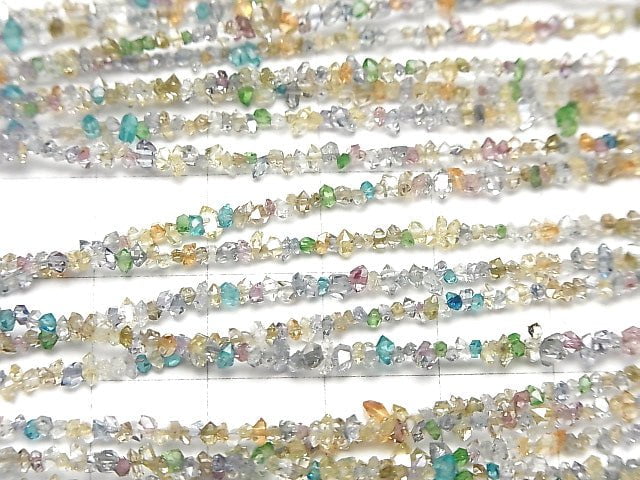 [Video] Pakistan double point crystal coating [multi-color] No.2 half or 1strand beads (aprx.15inch/37cm)