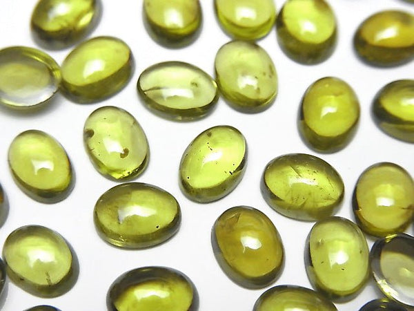 [Video] High Quality Peridot AAA- Oval Cabochon 8x6mm 3pcs