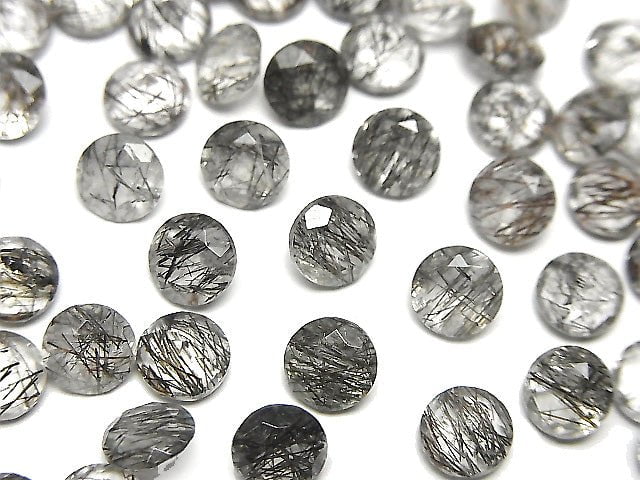 [Video]High Quality Tourmaline Quartz AAA- Loose stone Round Faceted 6x6mm 5pcs