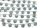 [Video] Blue Copper Turquoise AAA Chestnut (Smooth) 10x10mm half or 1strand (10pcs)