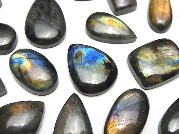 [Video]Labradorite AA++ Mix Shape Cabochon 2pcs