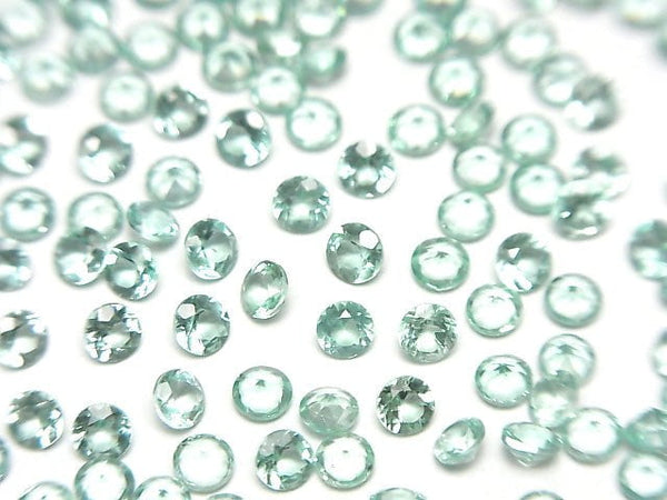 [Video]High Quality Blue Green Apatite AAA Loose stone Round Faceted 3x3mm 5pcs