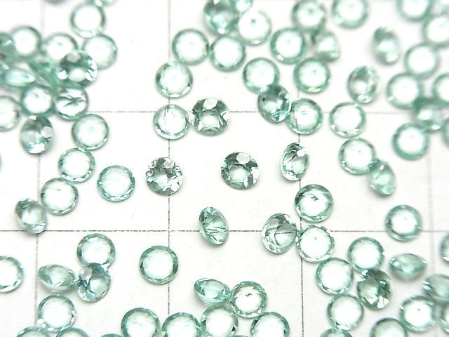 [Video]High Quality Blue Green Apatite AAA Loose stone Round Faceted 3x3mm 5pcs