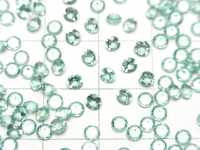 [Video]High Quality Blue Green Apatite AAA Loose stone Round Faceted 3x3mm 5pcs