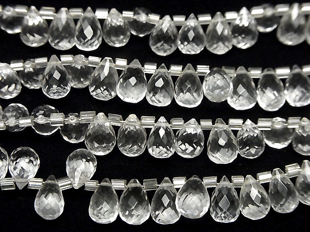 [Video] High Quality Crystal AAA Drop Faceted Briolette 9x6x6mm half or 1strand (22pcs )