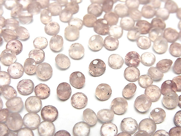 [Video] High Quality Pink Epidote AAA Loose stone Round Faceted 4x4mm 10pcs