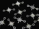 [Video] Diamond Star Charm 8x8x1.5mm [Both Side] Silver925 1pc